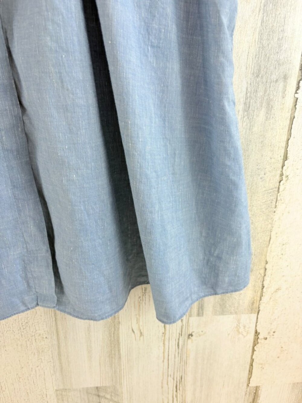Ann Mashburn Atelier Kami Shirt Sz XL Blue Cotolino Chambray Button Down - Picture 5 of 14